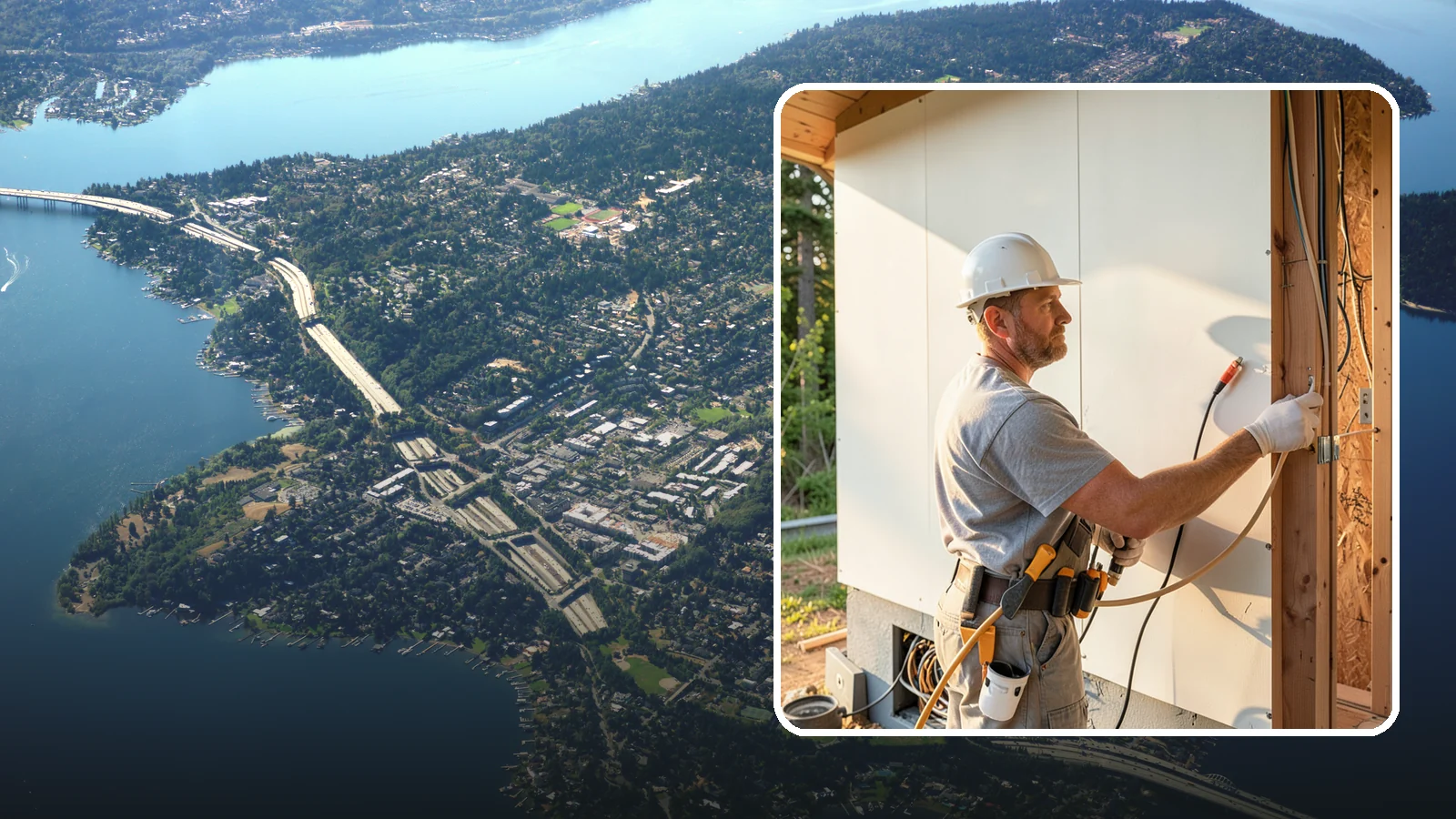 Electrical Rough-In in Mercer Island, King County, WA - We install the wiring, boxes, and circuits behind your walls before insulation and drywall during a remodel or addition.