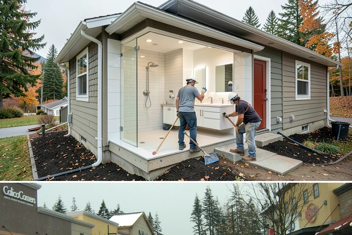 Electrical Rough-In in Mill Creek, Snohomish County, WA - This interior work proceeds year-round, ideally sequenced with dry-season framing on new additions.
