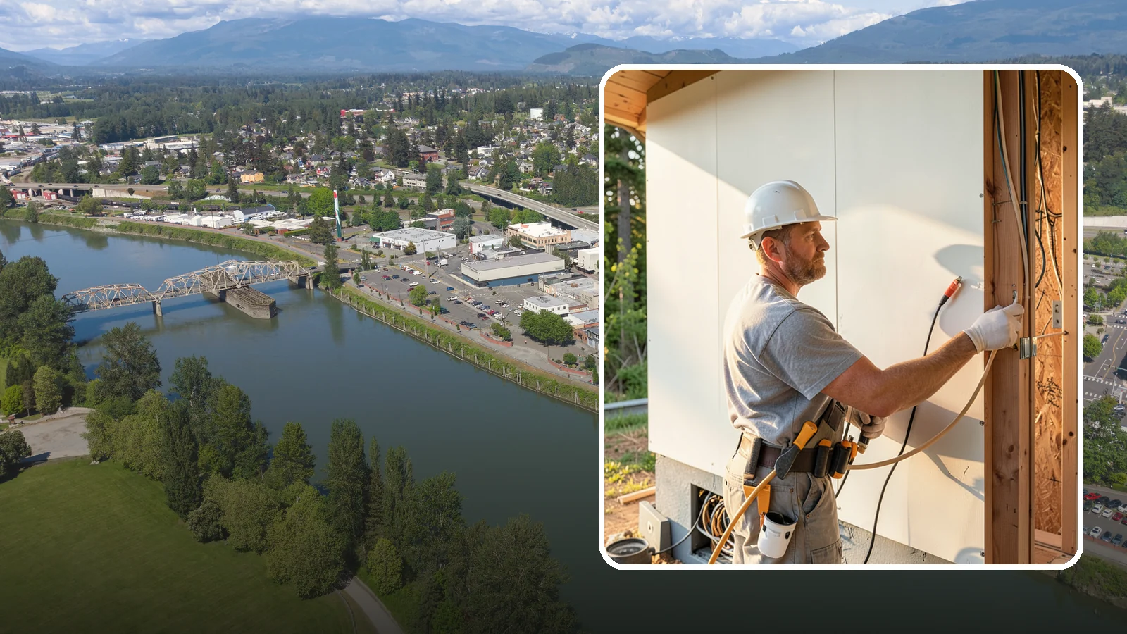 Electrical Rough-In in Mount Vernon, Skagit County, WA - We install the wiring, boxes, and circuits behind your walls before insulation and drywall during a remodel or addition.