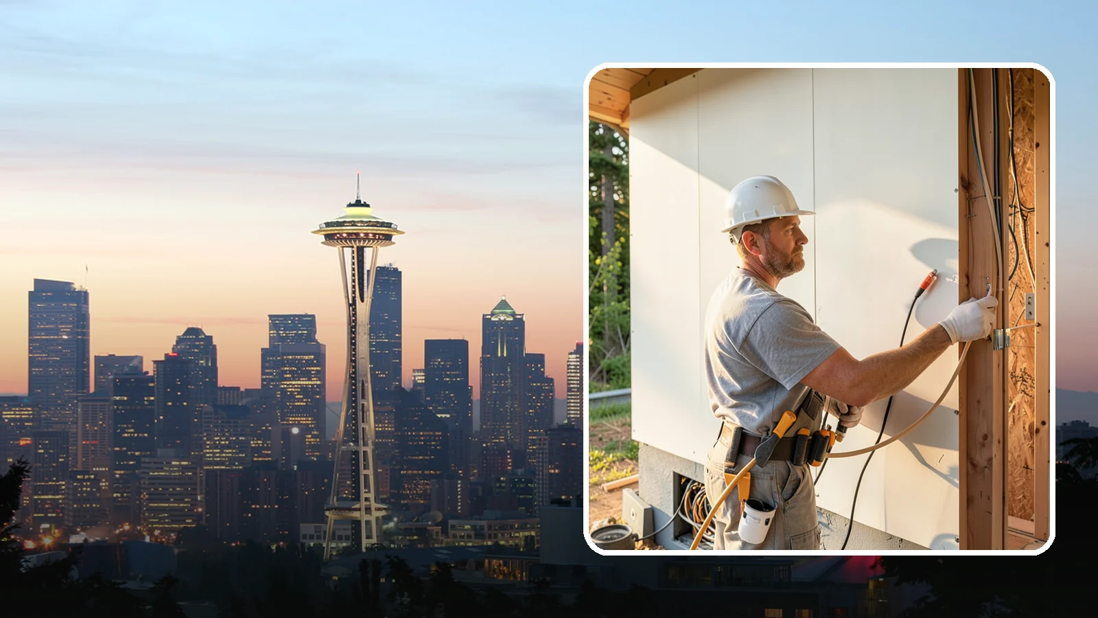 Electrical Rough-In in Seattle, King County, WA - We install the wiring, boxes, and circuits behind your walls before insulation and drywall during a remodel or addition.