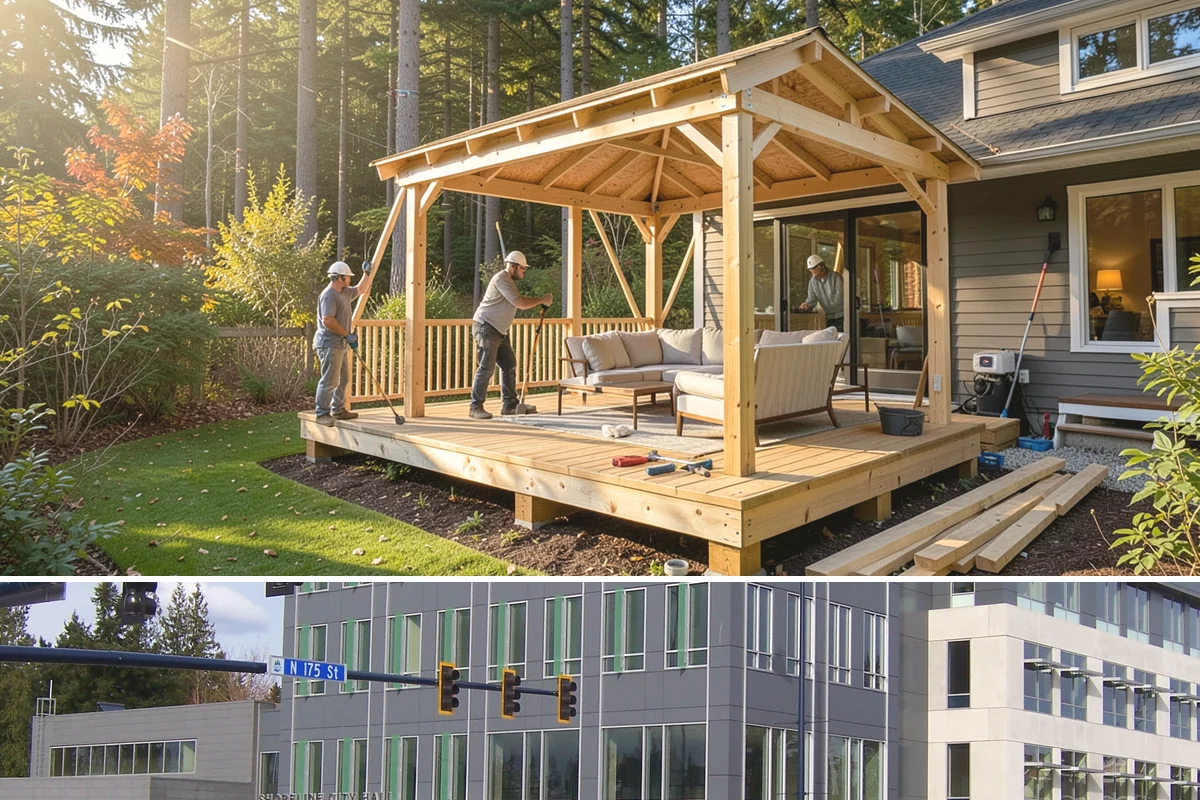Electrical Rough-In in Shoreline, King County, WA - This interior work proceeds year-round, ideally sequenced with dry-season framing on new additions.