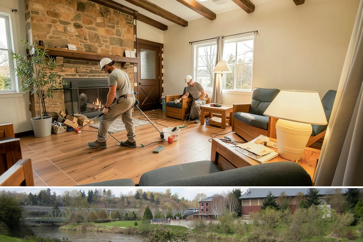 Electrical Rough-In in Tukwila, King County, WA - This interior work proceeds year-round, ideally sequenced with dry-season framing on new additions.