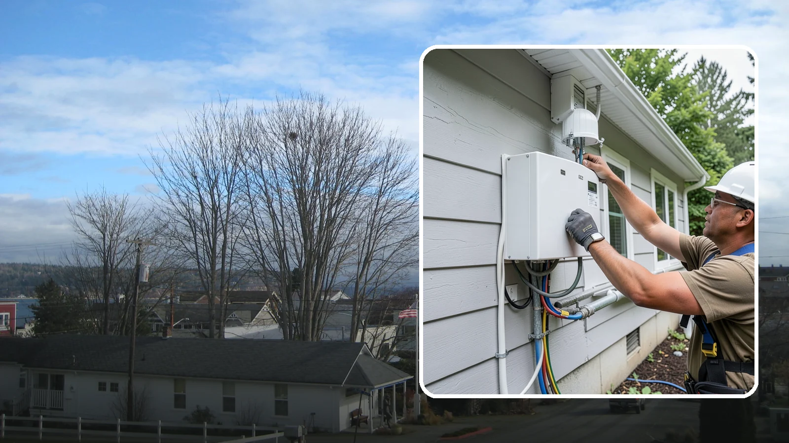 Electrical Service Upgrade in Langley, Island County, WA - We upgrade your home's incoming electrical service to a higher amperage to support modern power demands.