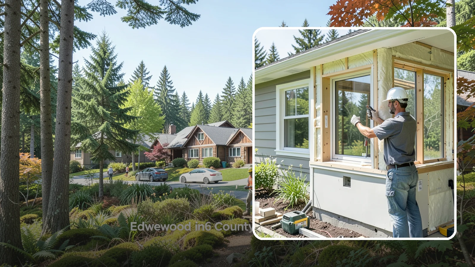 Energy-Efficient Window Installation in Edgewood, Pierce County, WA - Installation of high-performance windows built to keep Puget Sound heat in and moisture out.
