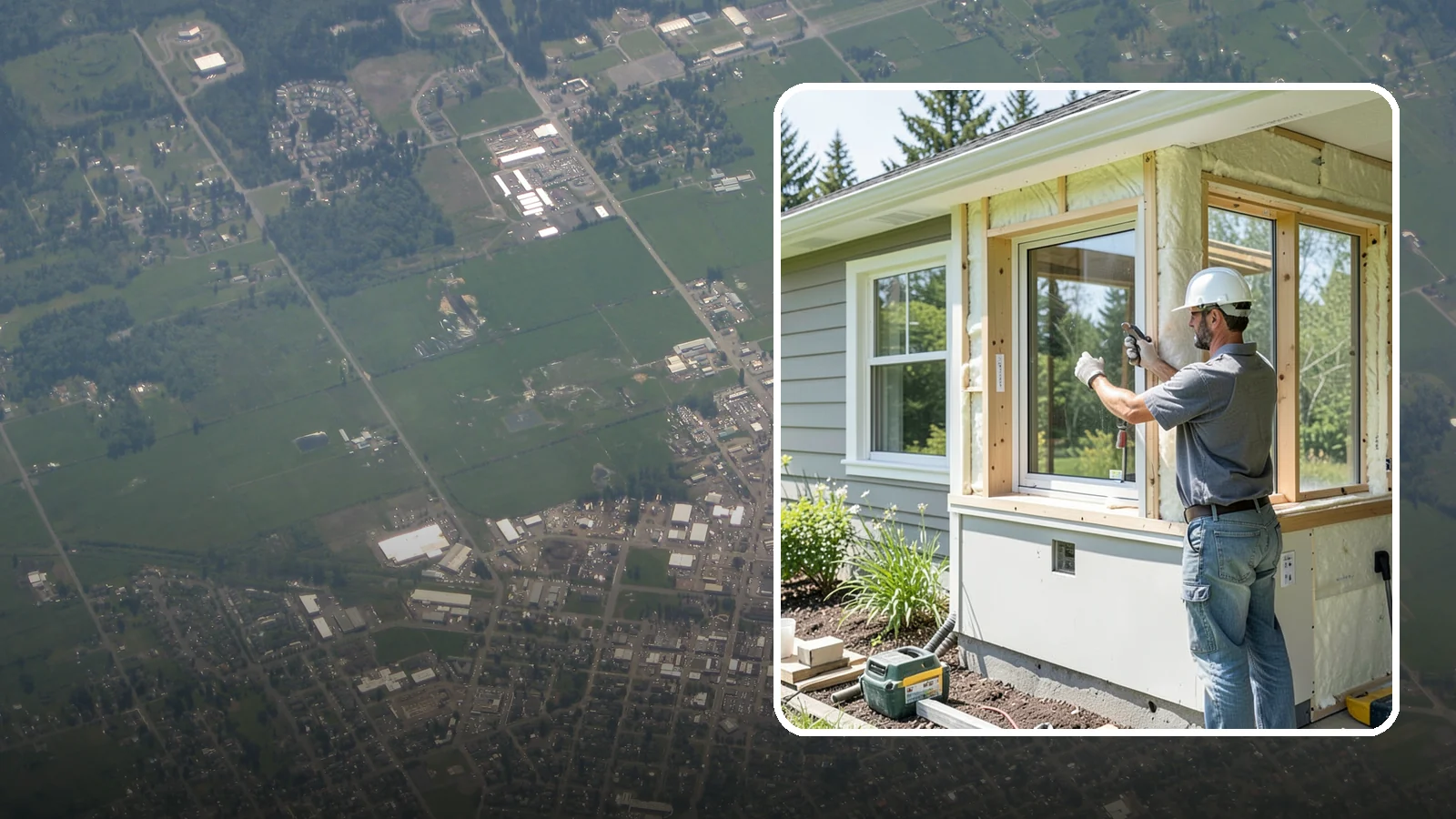 Energy-Efficient Window Installation in Enumclaw, King County, WA - Installation of high-performance windows built to keep Puget Sound heat in and moisture out.