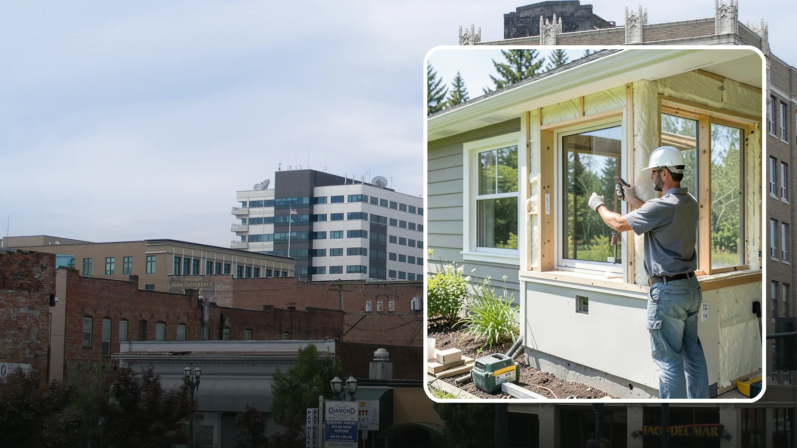 Energy-Efficient Window Installation in Everett, Snohomish County, WA - Installation of high-performance windows built to keep Puget Sound heat in and moisture out.