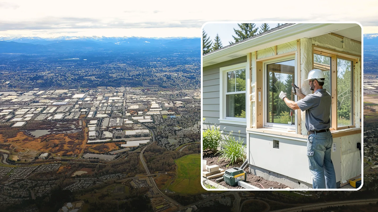Energy-Efficient Window Installation in Kent, King County, WA - Installation of high-performance windows built to keep Puget Sound heat in and moisture out.