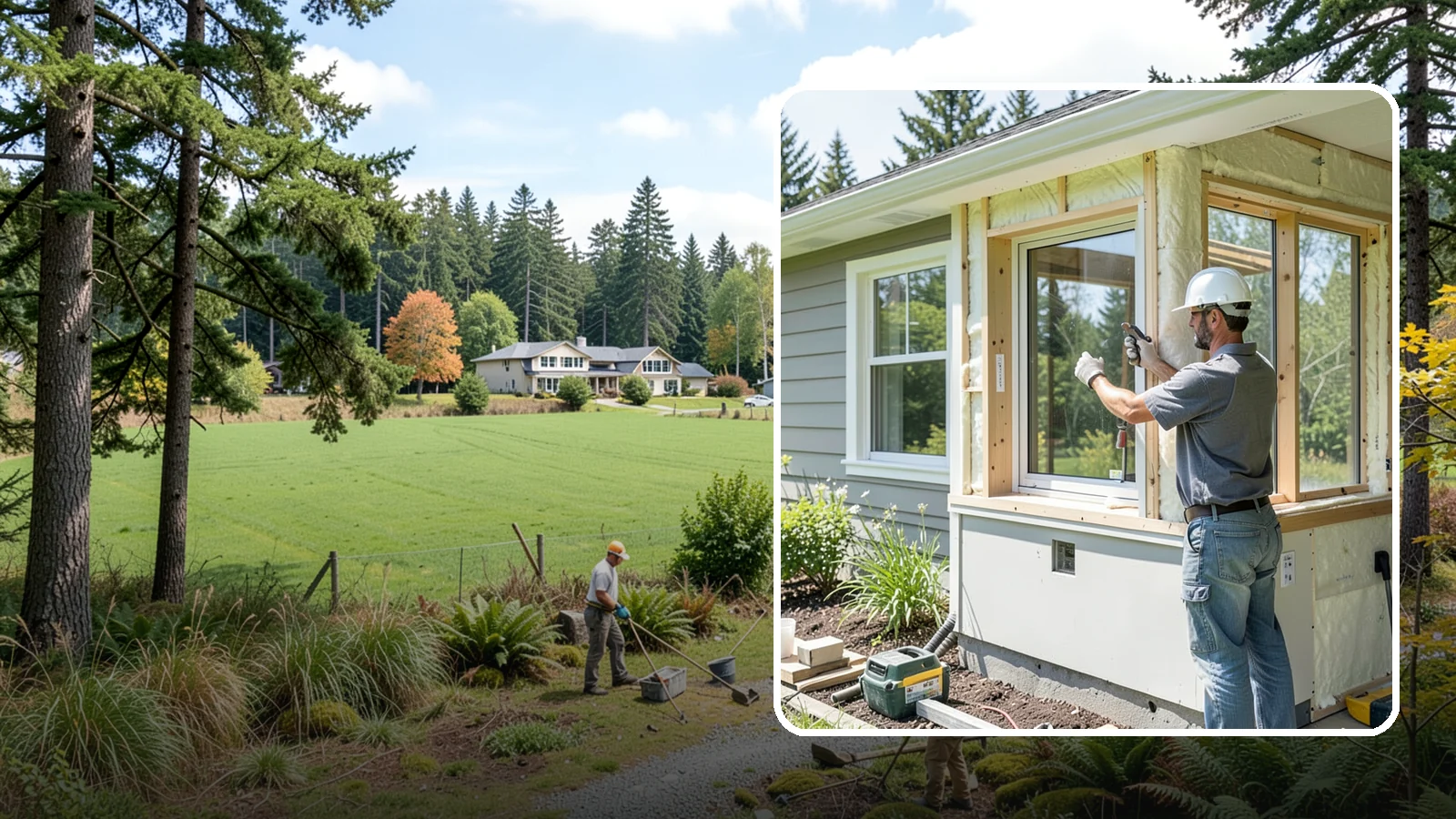 Energy-Efficient Window Installation in Lyman, Skagit County, WA - Installation of high-performance windows built to keep Puget Sound heat in and moisture out.