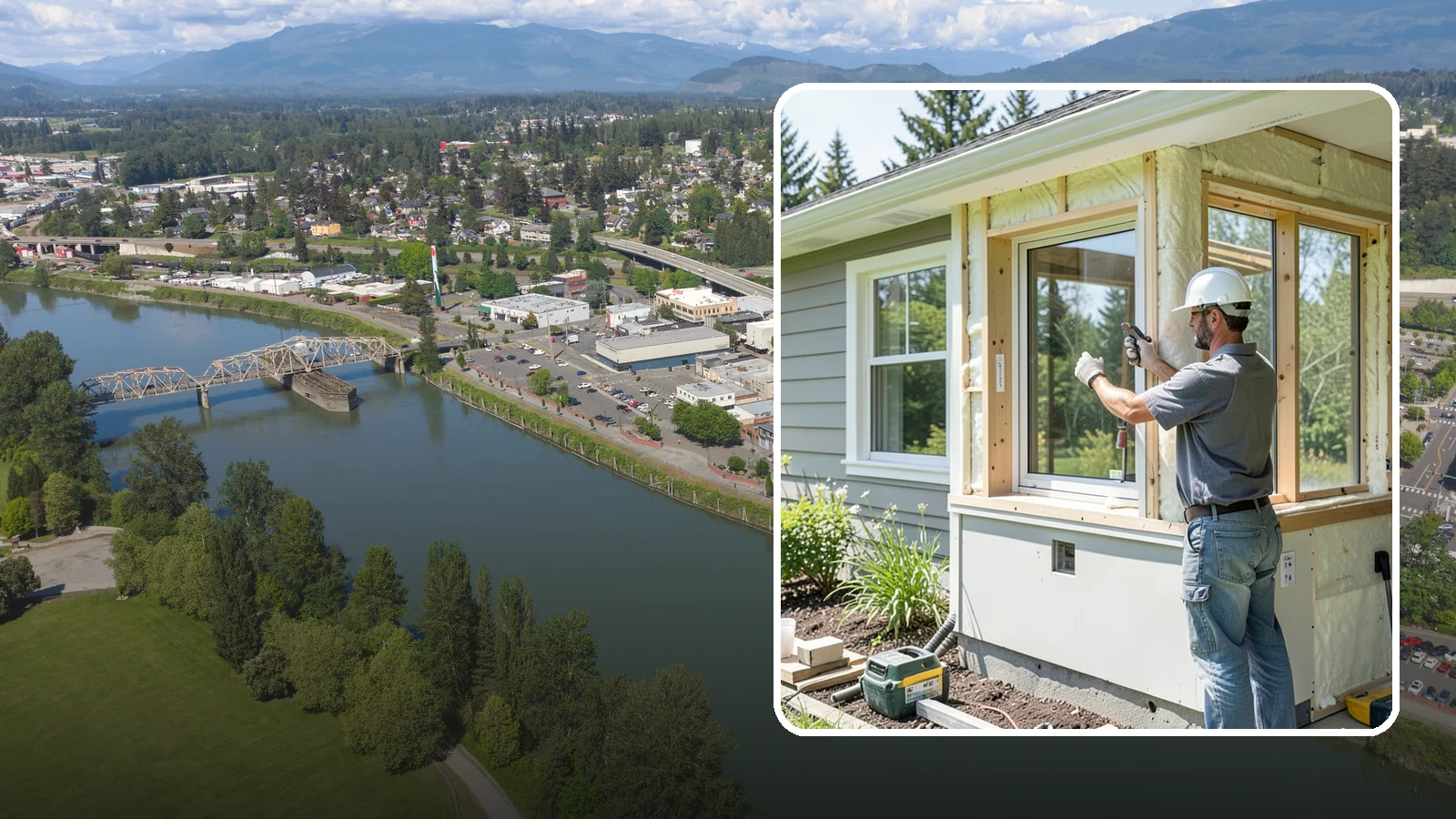 Energy-Efficient Window Installation in Mount Vernon, Skagit County, WA - Installation of high-performance windows built to keep Puget Sound heat in and moisture out.