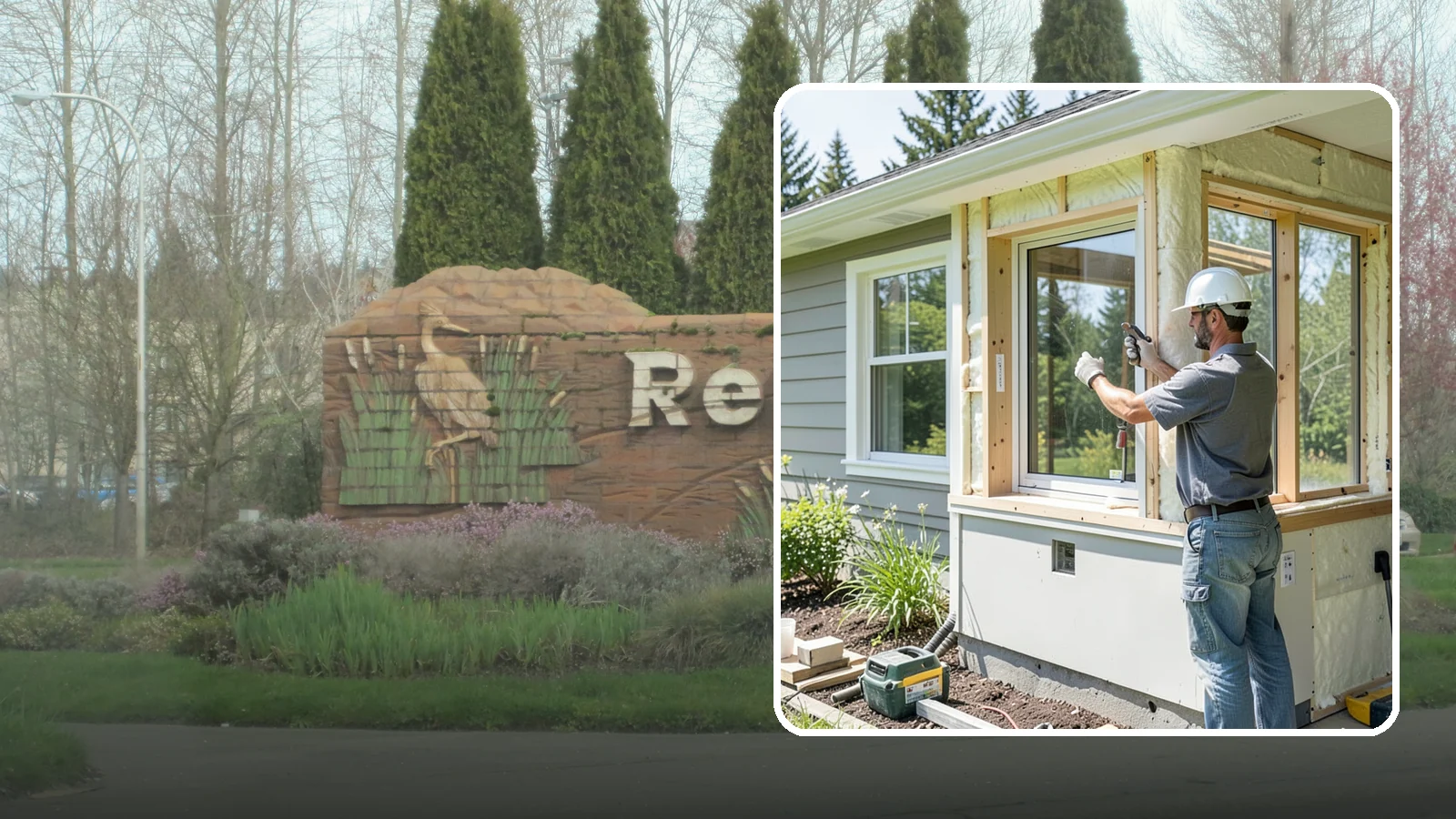 Energy-Efficient Window Installation in Renton, King County, WA - Installation of high-performance windows built to keep Puget Sound heat in and moisture out.