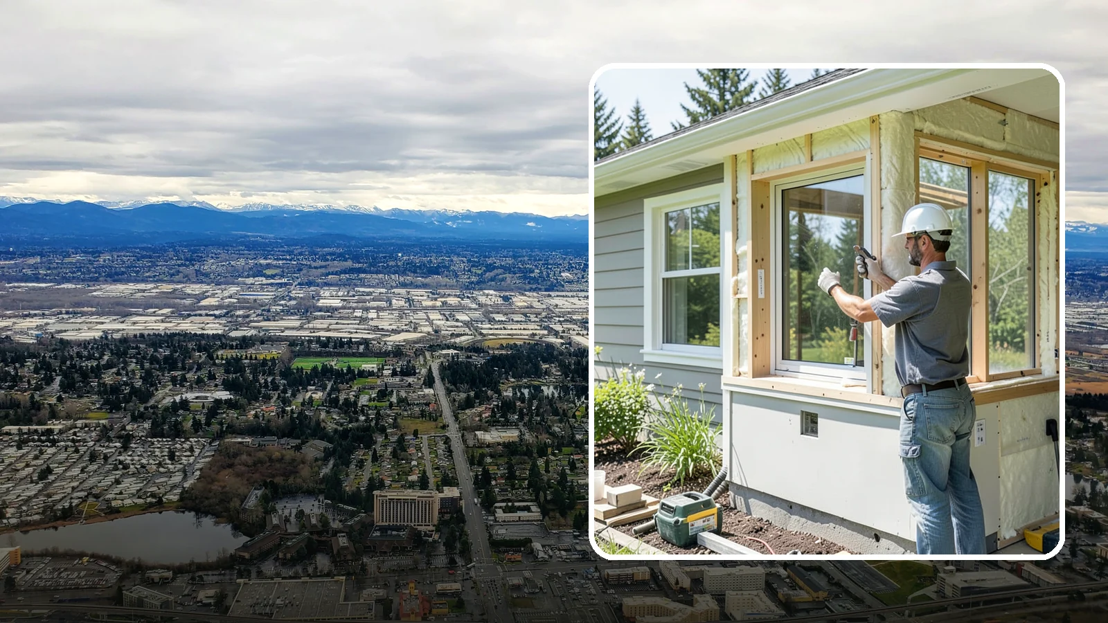 Energy-Efficient Window Installation in SeaTac, King County, WA - Installation of high-performance windows built to keep Puget Sound heat in and moisture out.