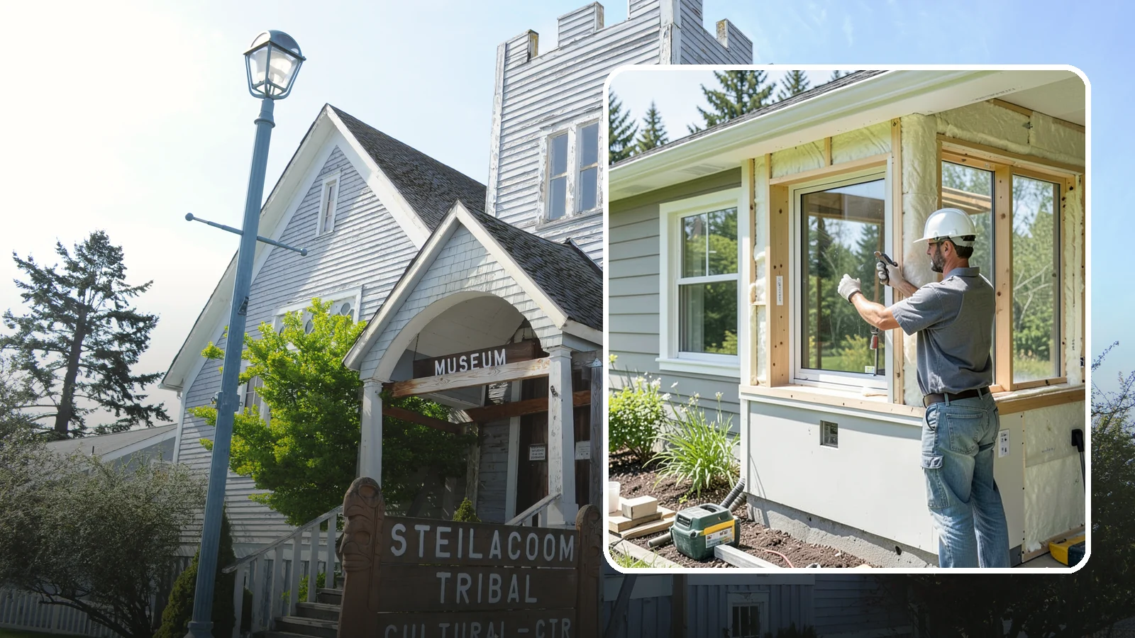 Energy-Efficient Window Installation in Steilacoom, Pierce County, WA - Installation of high-performance windows built to keep Puget Sound heat in and moisture out.