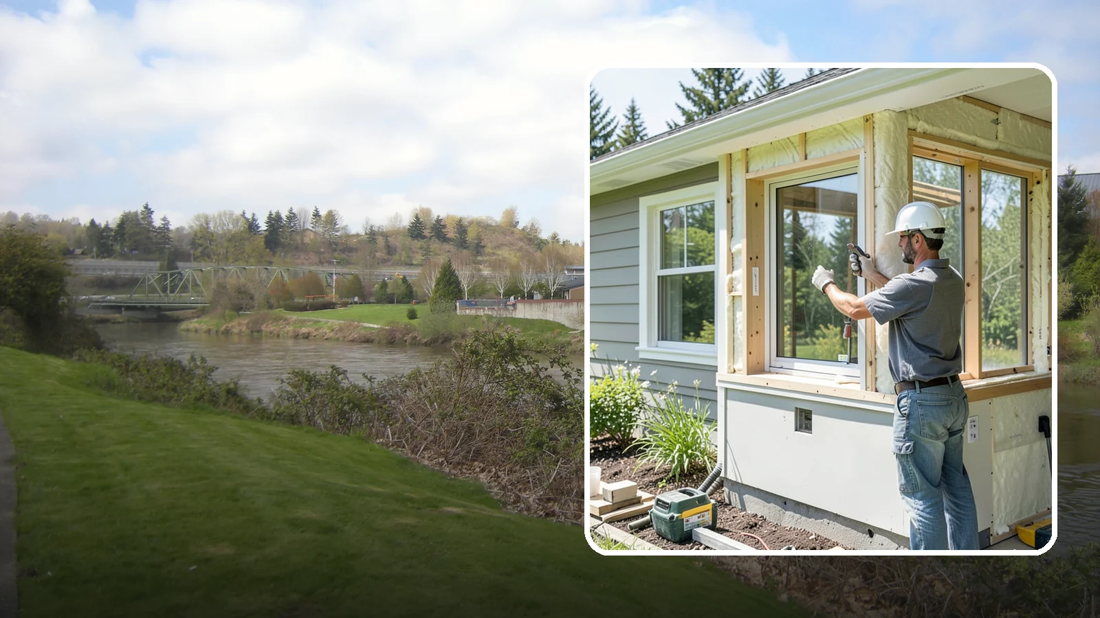 Energy-Efficient Window Installation in Tukwila, King County, WA - Installation of high-performance windows built to keep Puget Sound heat in and moisture out.