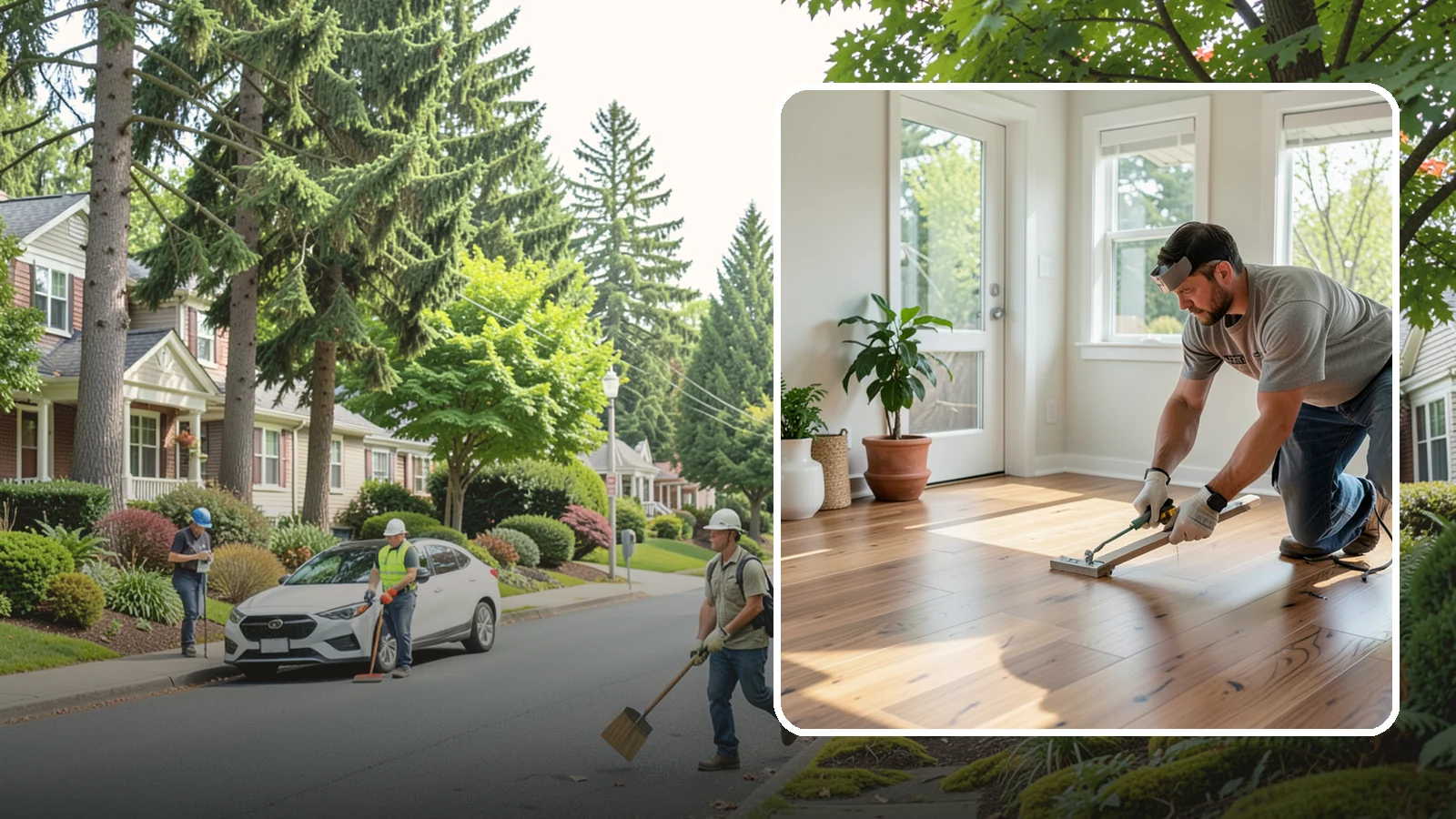 Engineered Hardwood Installation in Beaux Arts Village, King County, WA - Engineered hardwood installation that delivers real wood beauty with better resistance to Puget Sound moisture swings.