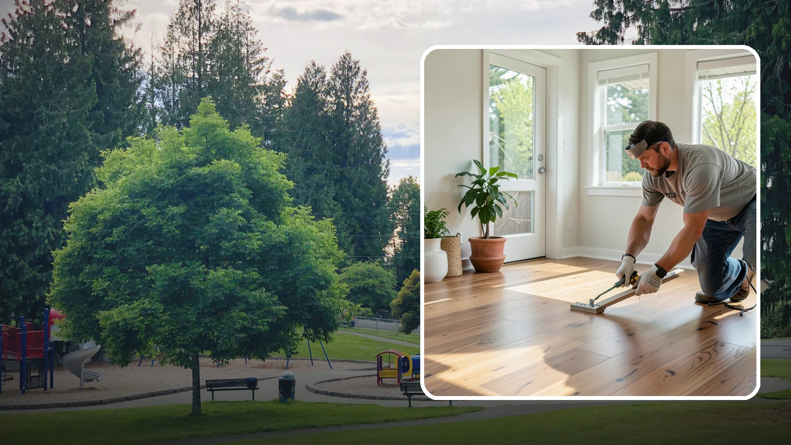 Engineered Hardwood Installation in Bonney Lake, Pierce County, WA - Engineered hardwood installation that delivers real wood beauty with better resistance to Puget Sound moisture swings.