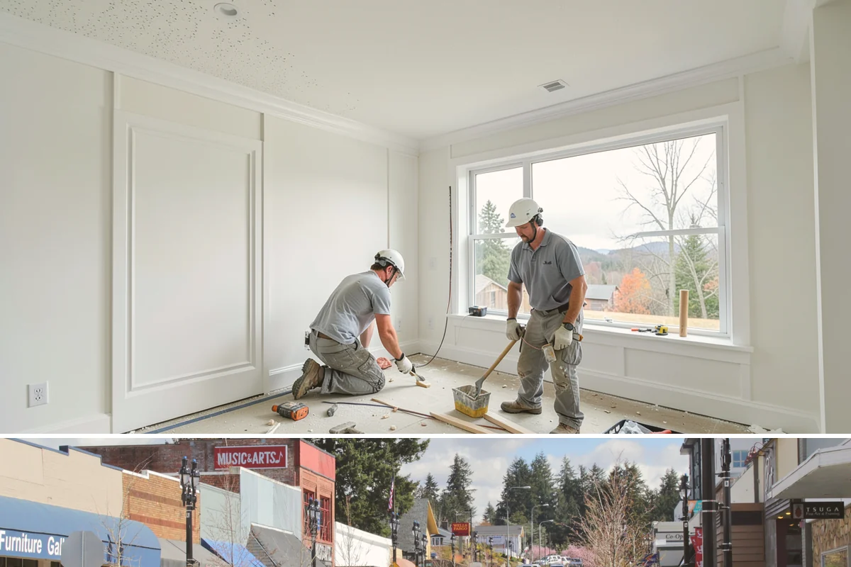 Engineered Hardwood Installation in Bothell, King County, WA - Engineered floors tolerate year-round installation, though scheduling during drier months simplifies material handling and site...