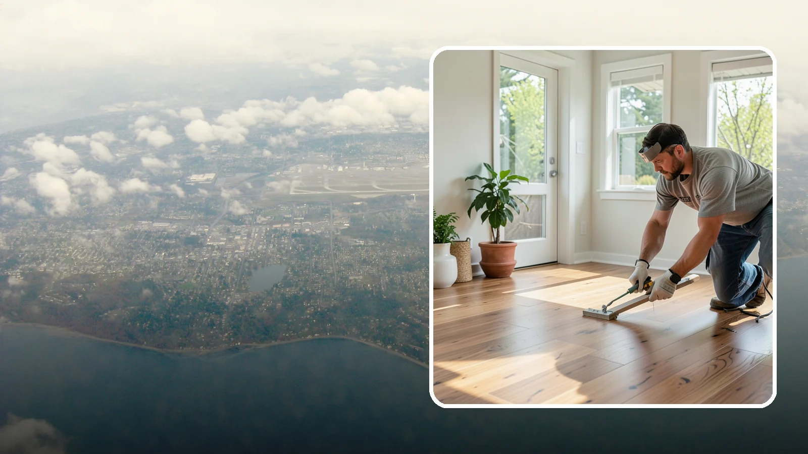 Engineered Hardwood Installation in Burien, King County, WA - Engineered hardwood installation that delivers real wood beauty with better resistance to Puget Sound moisture swings.