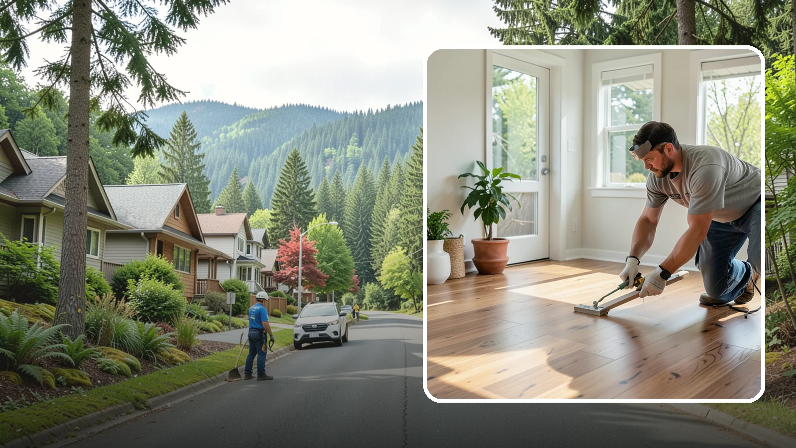 Engineered Hardwood Installation in Darrington, Snohomish County, WA - Engineered hardwood installation that delivers real wood beauty with better resistance to Puget Sound moisture swings.