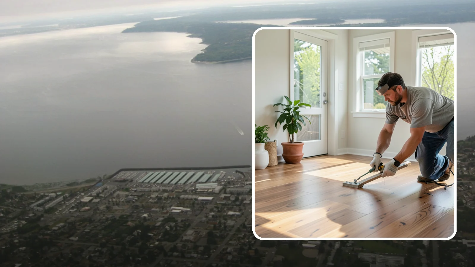 Engineered Hardwood Installation in Des Moines, King County, WA - Engineered hardwood installation that delivers real wood beauty with better resistance to Puget Sound moisture swings.