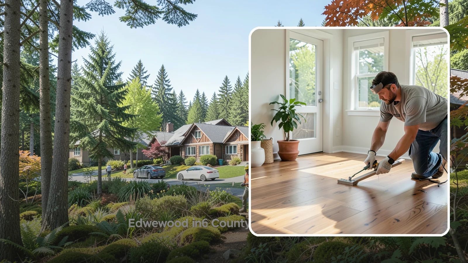 Engineered Hardwood Installation in Edgewood, Pierce County, WA - Engineered hardwood installation that delivers real wood beauty with better resistance to Puget Sound moisture swings.