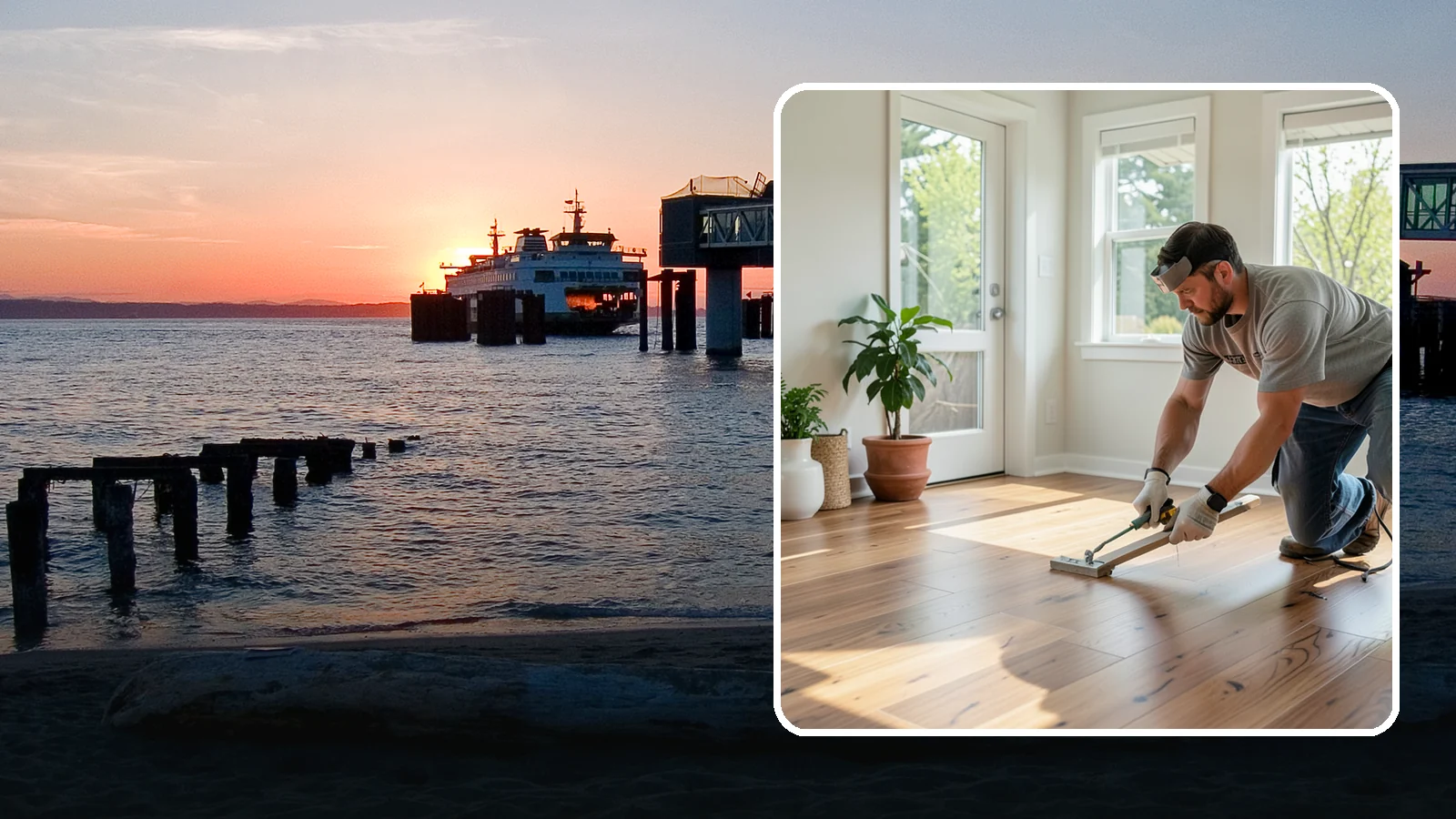 Engineered Hardwood Installation in Edmonds, Snohomish County, WA - Engineered hardwood installation that delivers real wood beauty with better resistance to Puget Sound moisture swings.
