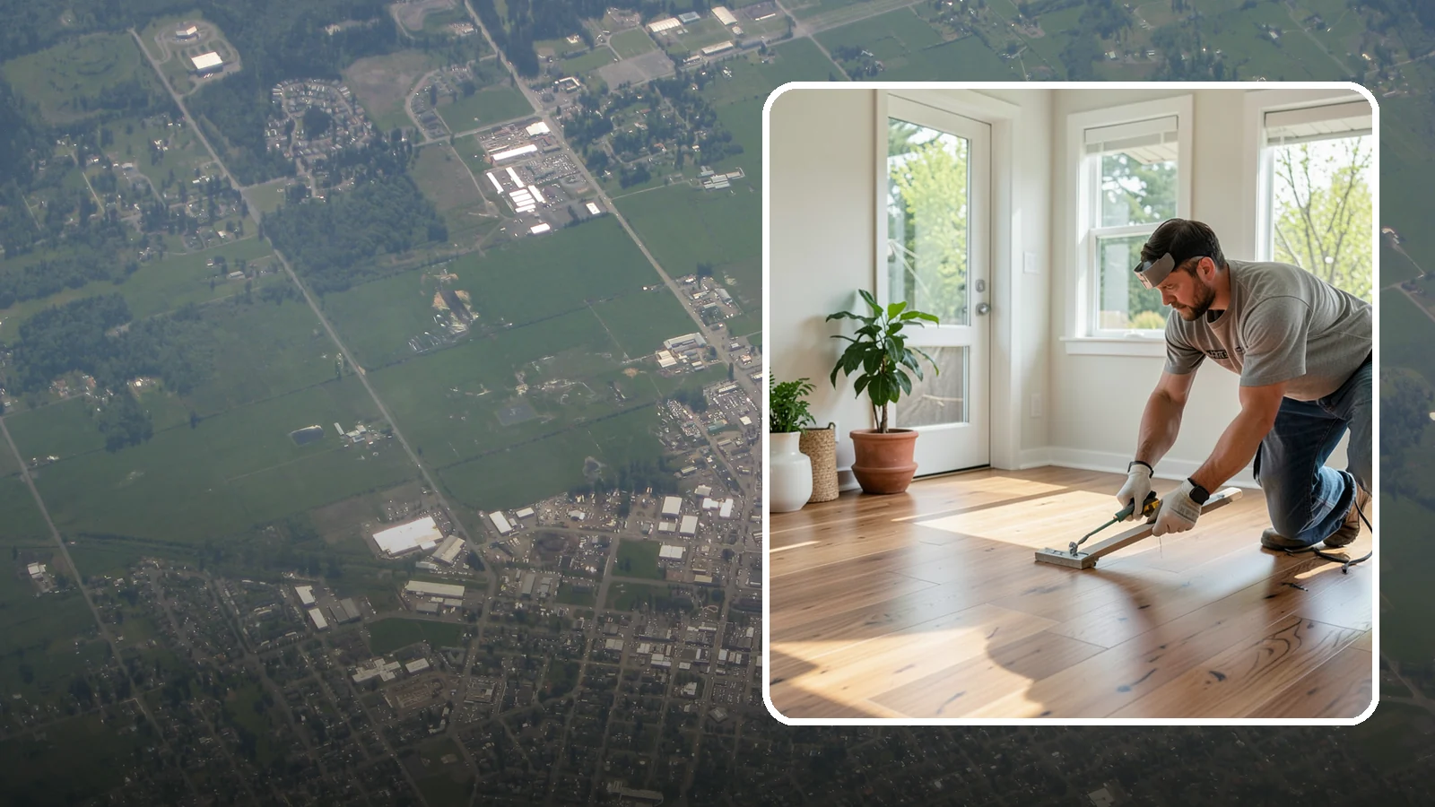 Engineered Hardwood Installation in Enumclaw, King County, WA - Engineered hardwood installation that delivers real wood beauty with better resistance to Puget Sound moisture swings.