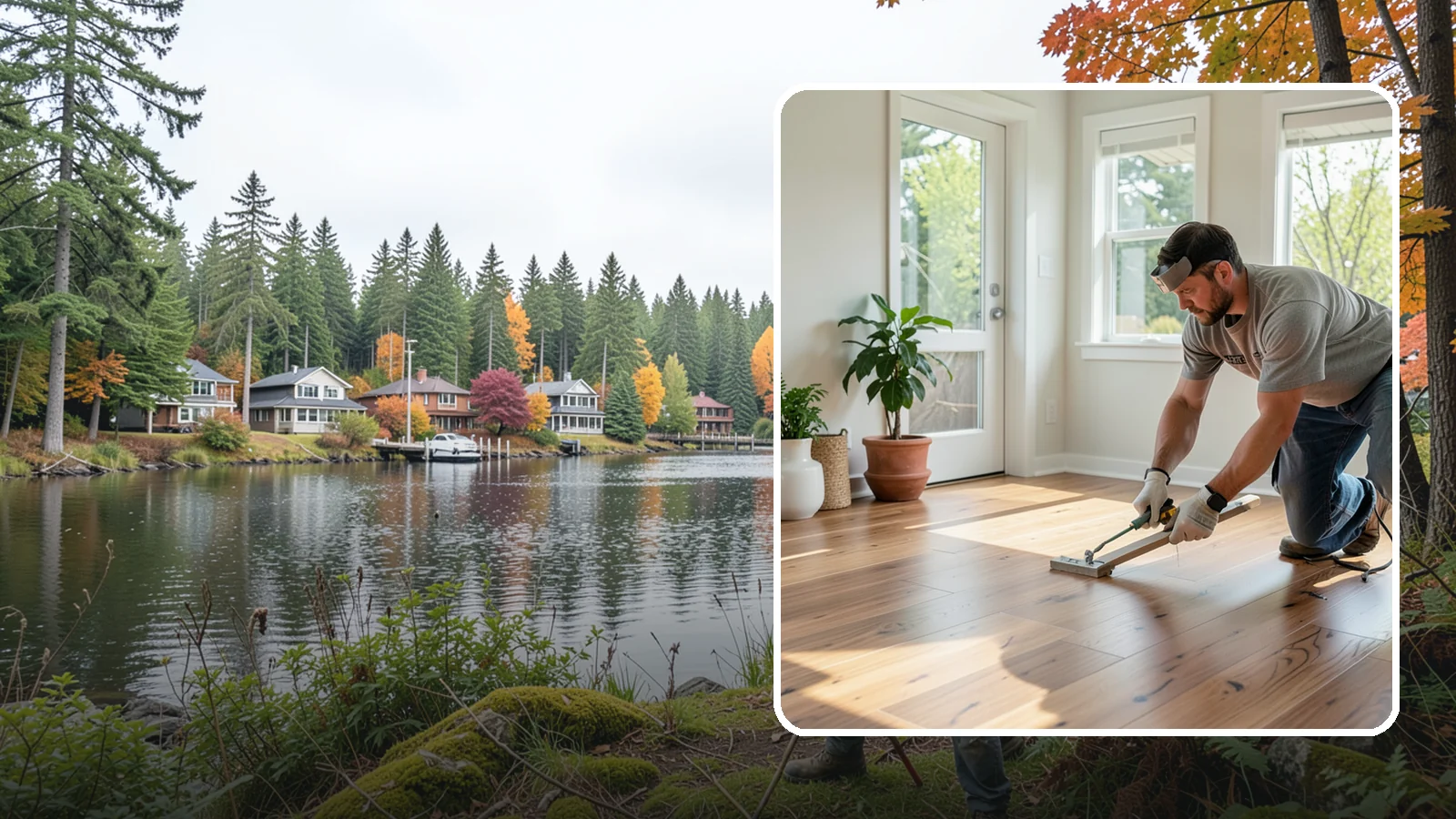 Engineered Hardwood Installation in La Conner, Skagit County, WA - Engineered hardwood installation that delivers real wood beauty with better resistance to Puget Sound moisture swings.