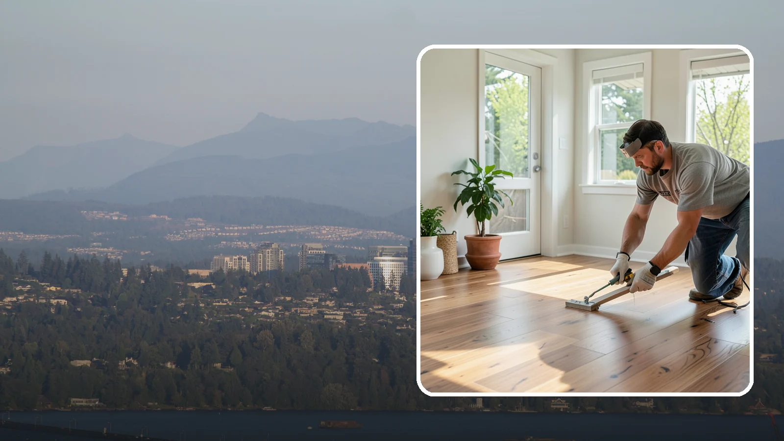 Engineered Hardwood Installation in Medina, King County, WA - Engineered hardwood installation that delivers real wood beauty with better resistance to Puget Sound moisture swings.
