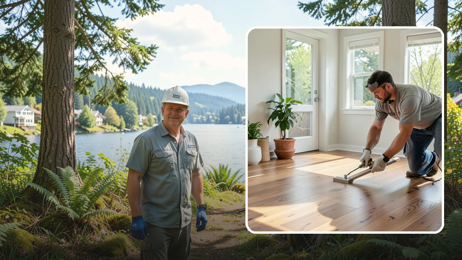Engineered Hardwood Installation in Milton, King County, WA - Engineered hardwood installation that delivers real wood beauty with better resistance to Puget Sound moisture swings.