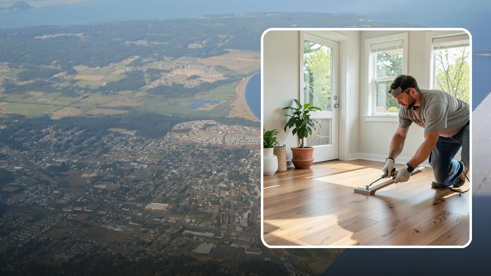 Engineered Hardwood Installation in Oak Harbor, Island County, WA - Engineered hardwood installation that delivers real wood beauty with better resistance to Puget Sound moisture swings.