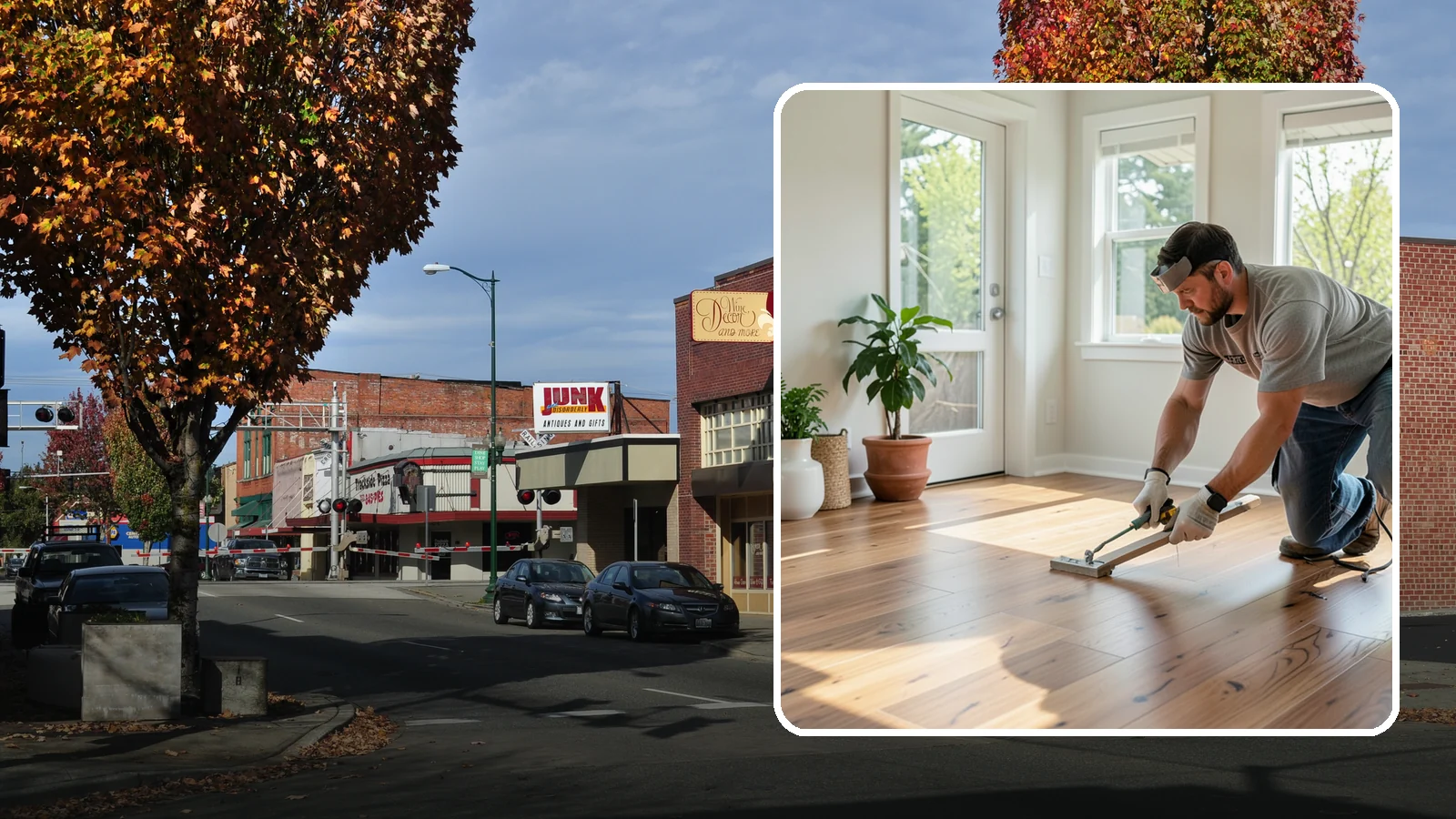 Engineered Hardwood Installation in Puyallup, Pierce County, WA - Engineered hardwood installation that delivers real wood beauty with better resistance to Puget Sound moisture swings.
