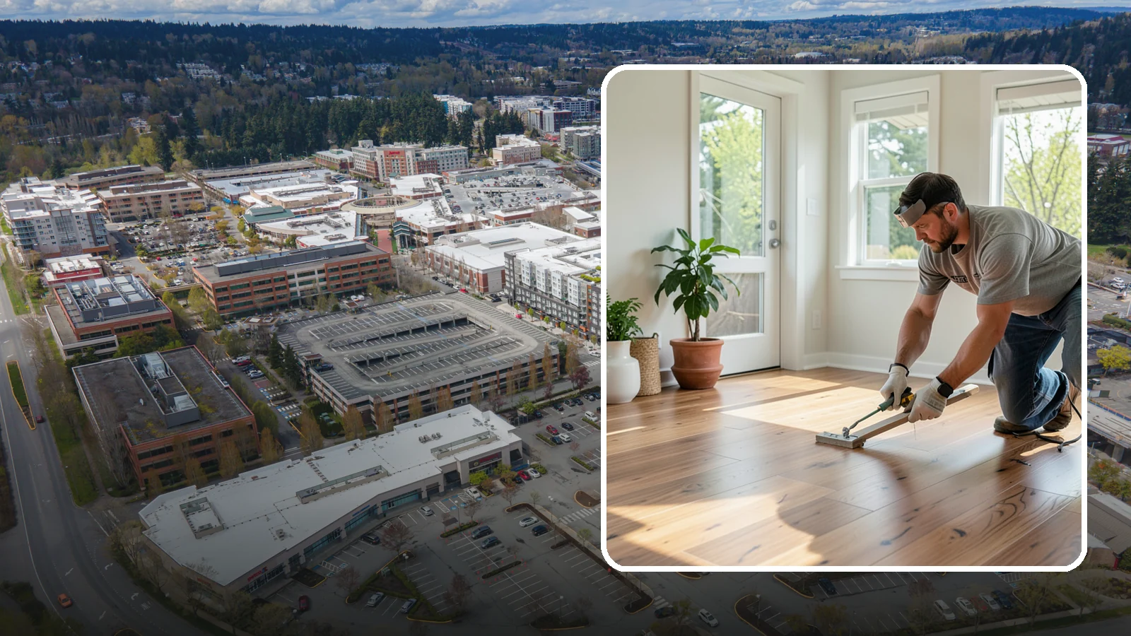 Engineered Hardwood Installation in Redmond, King County, WA - Engineered hardwood installation that delivers real wood beauty with better resistance to Puget Sound moisture swings.
