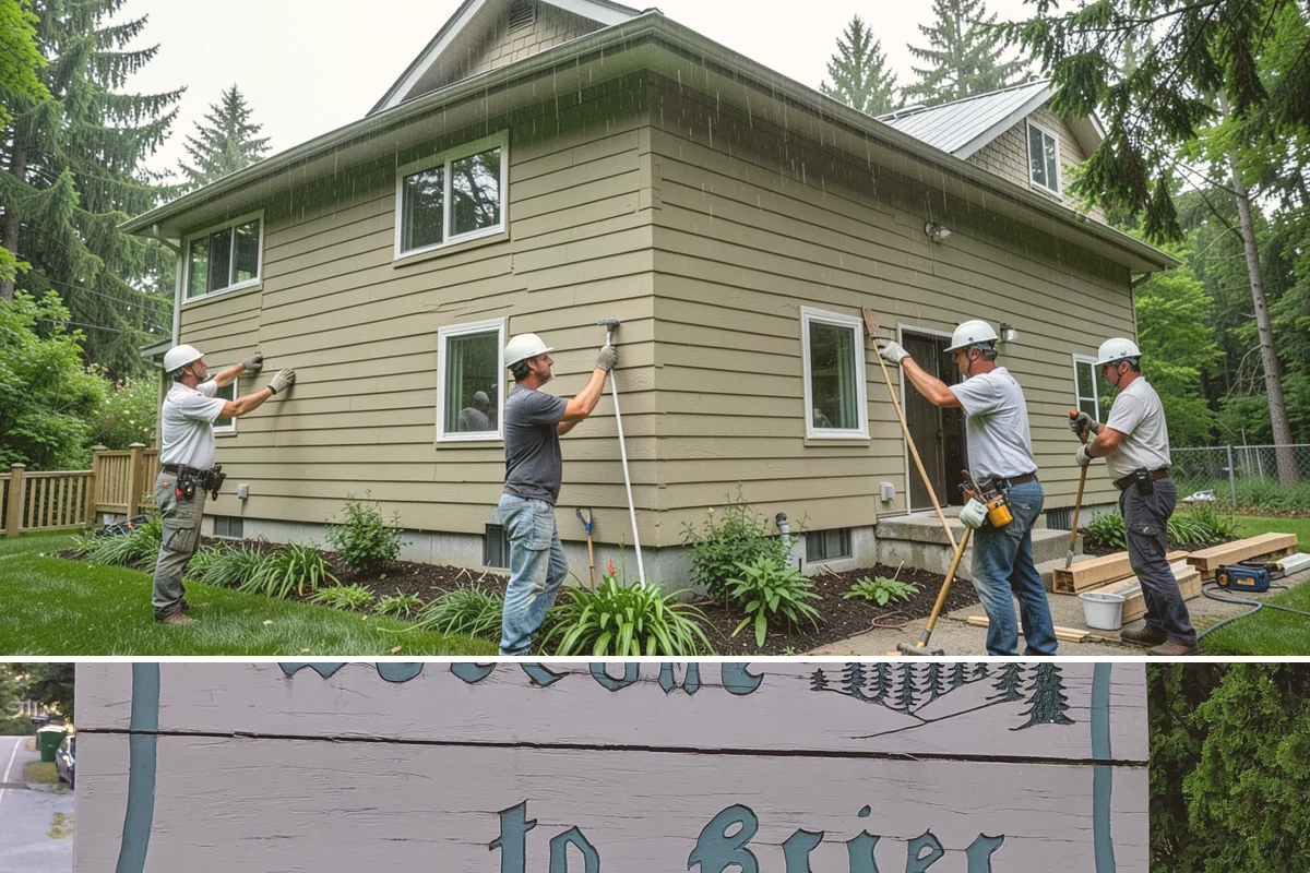 Engineered Wood Siding Installation in Brier, Snohomish County, WA - Drier months help field-cut edges seal and paint before rain arrives, though installation continues year-round with care.