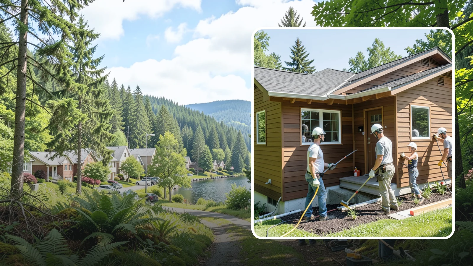Engineered Wood Siding Installation in Lake Forest Park, King County, WA - We install engineered wood siding that delivers the warmth of real wood with enhanced resistance to Northwest moisture.