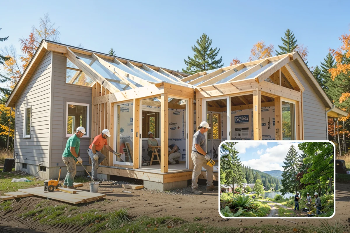 Engineered Wood Siding Installation in Lake Forest Park, King County, WA - Real wood grain texture at a lower cost than cedar