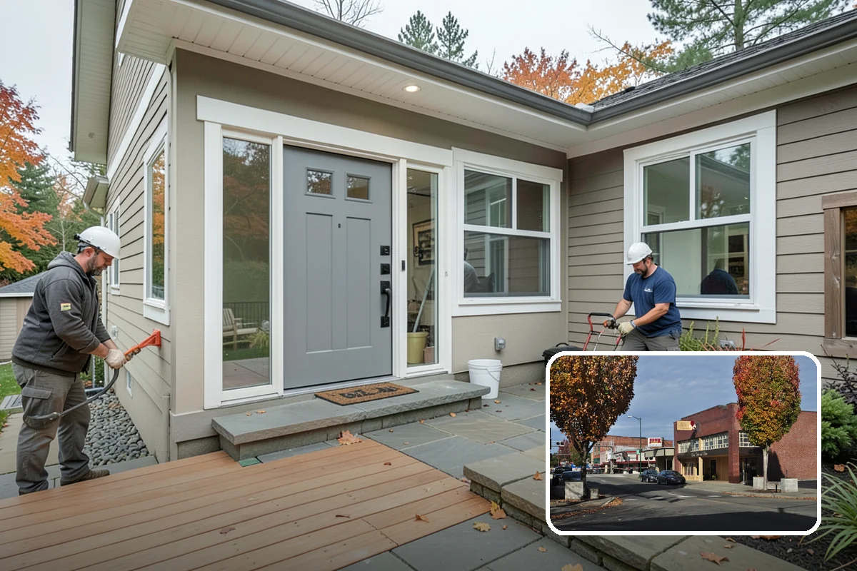 Engineered Wood Siding Installation in Puyallup, Pierce County, WA - Real wood grain texture at a lower cost than cedar