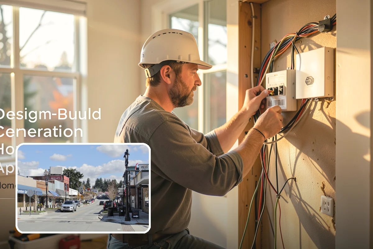 Entertainment Center Construction in Bothell, King County, WA - Organizes electronics and cabling
