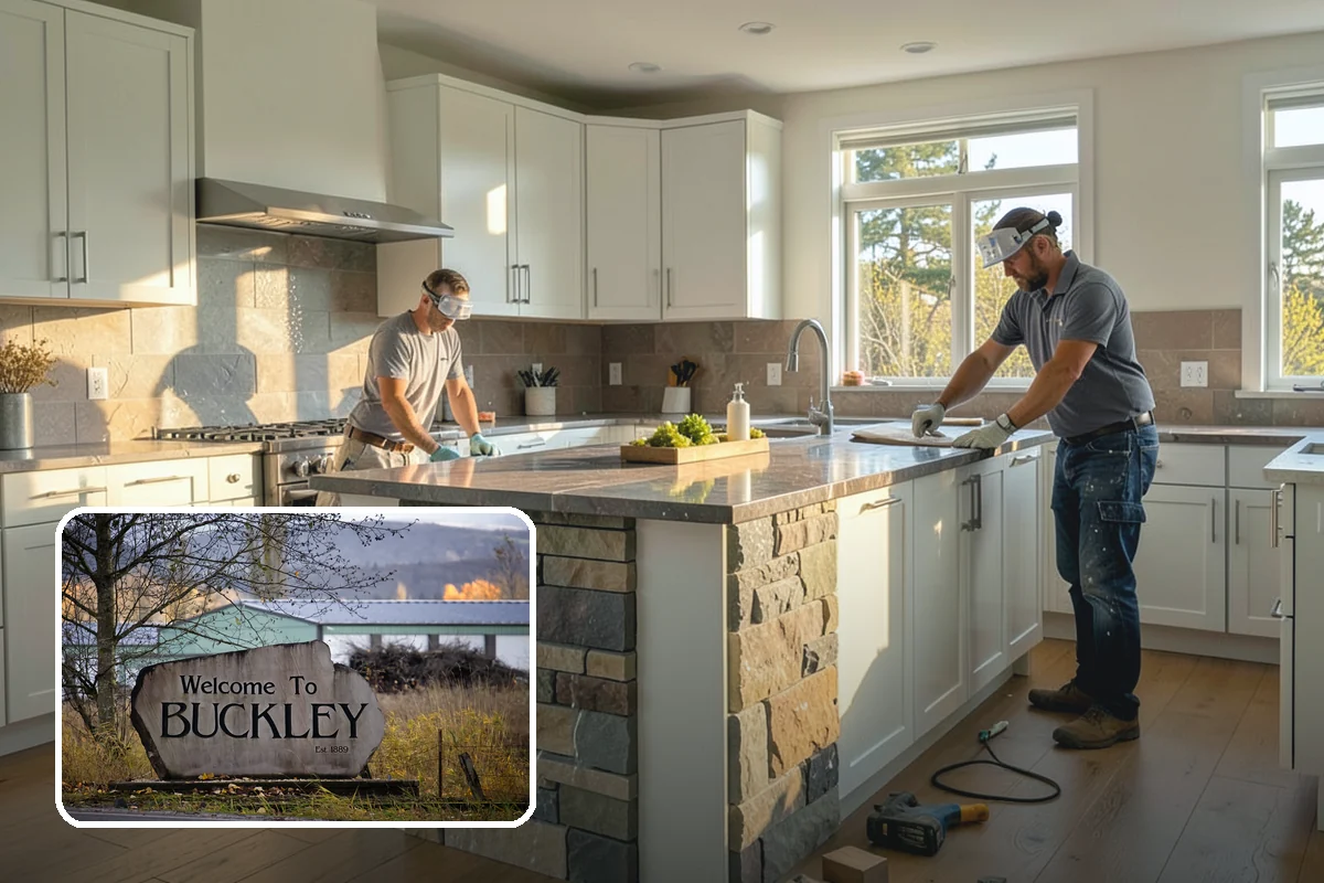 Entertainment Center Construction in Buckley, Pierce County, WA - Organizes electronics and cabling