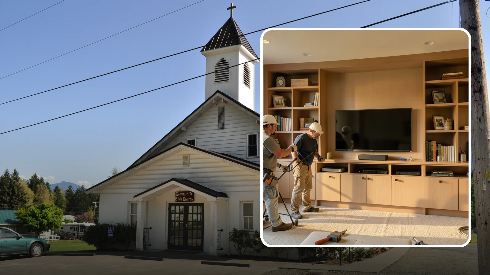 Entertainment Center Construction in Concrete, Skagit County, WA - Building a custom entertainment center or media wall tailored to your electronics and style.