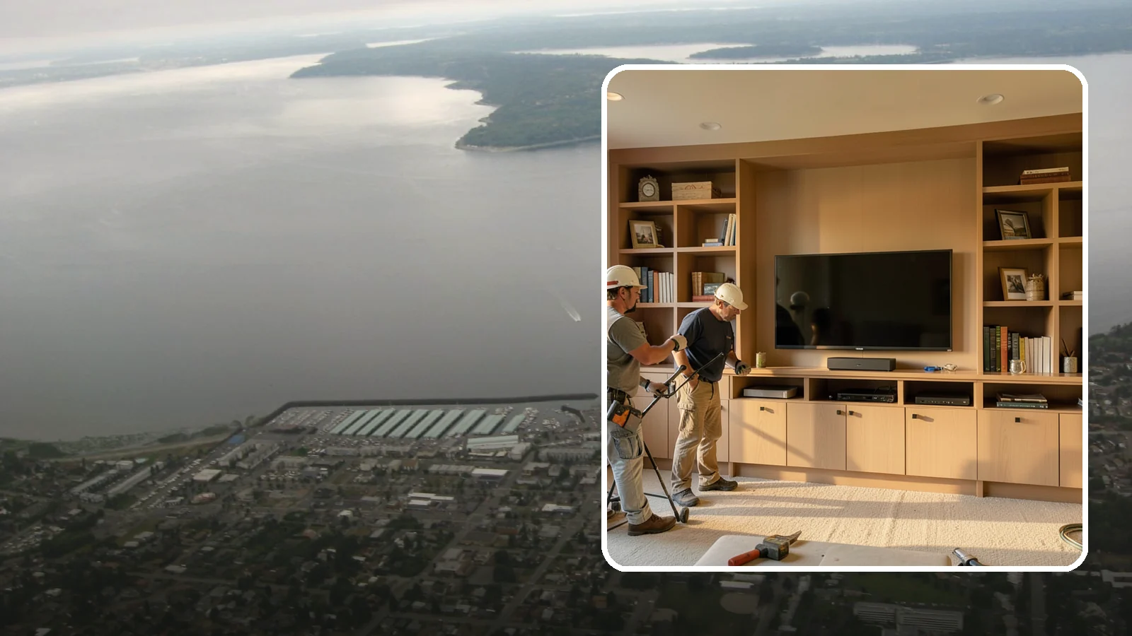 Entertainment Center Construction in Des Moines, King County, WA - Building a custom entertainment center or media wall tailored to your electronics and style.