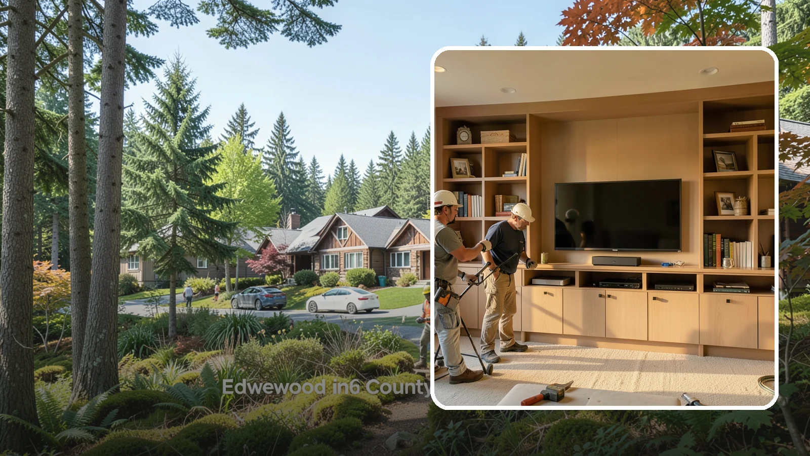 Entertainment Center Construction in Edgewood, Pierce County, WA - Building a custom entertainment center or media wall tailored to your electronics and style.