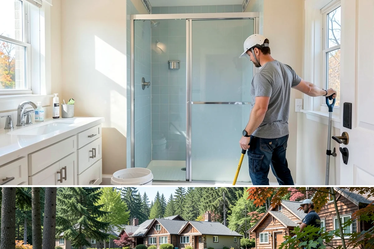 Entertainment Center Construction in Edgewood, Pierce County, WA - Media wall construction is indoor work suited to any season.