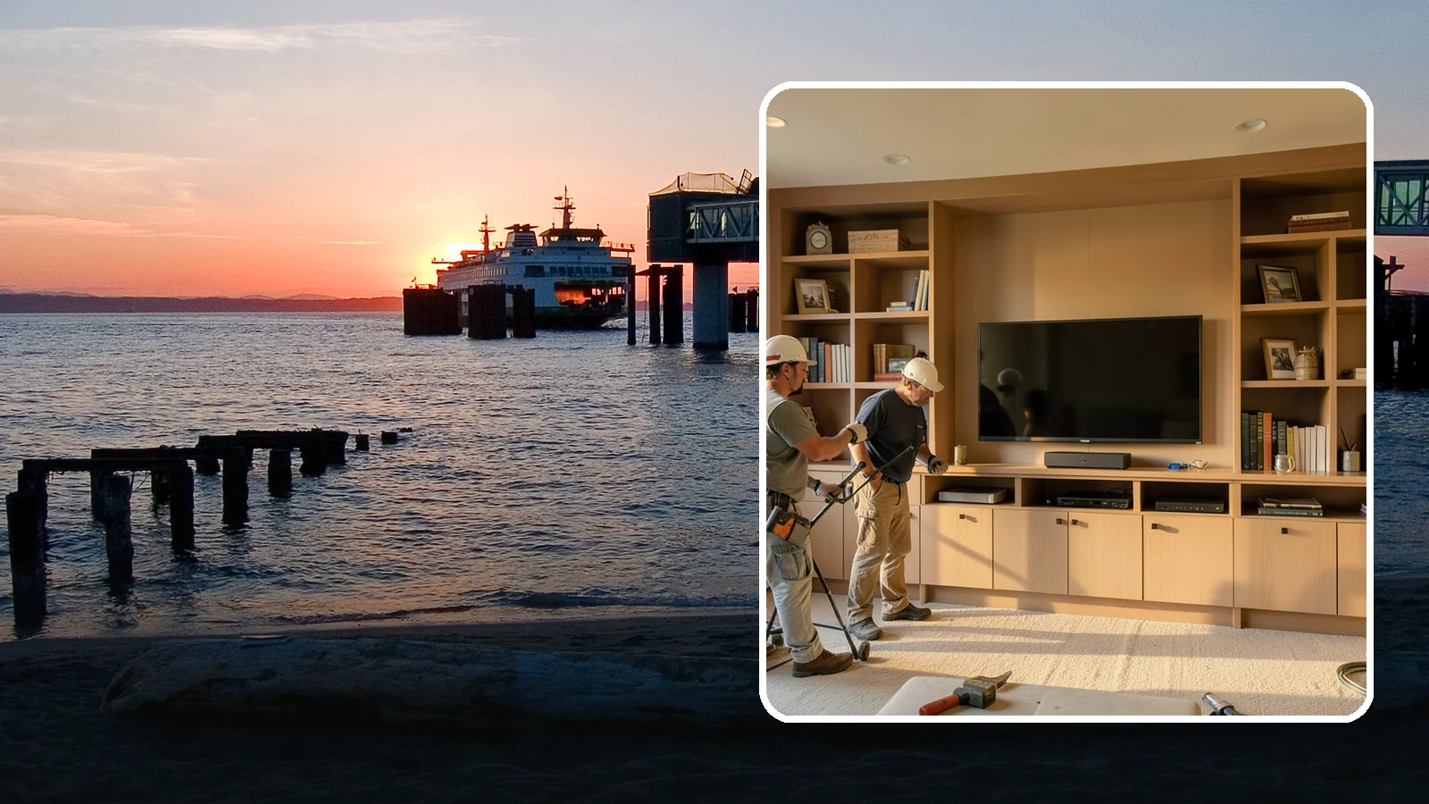 Entertainment Center Construction in Edmonds, Snohomish County, WA - Building a custom entertainment center or media wall tailored to your electronics and style.