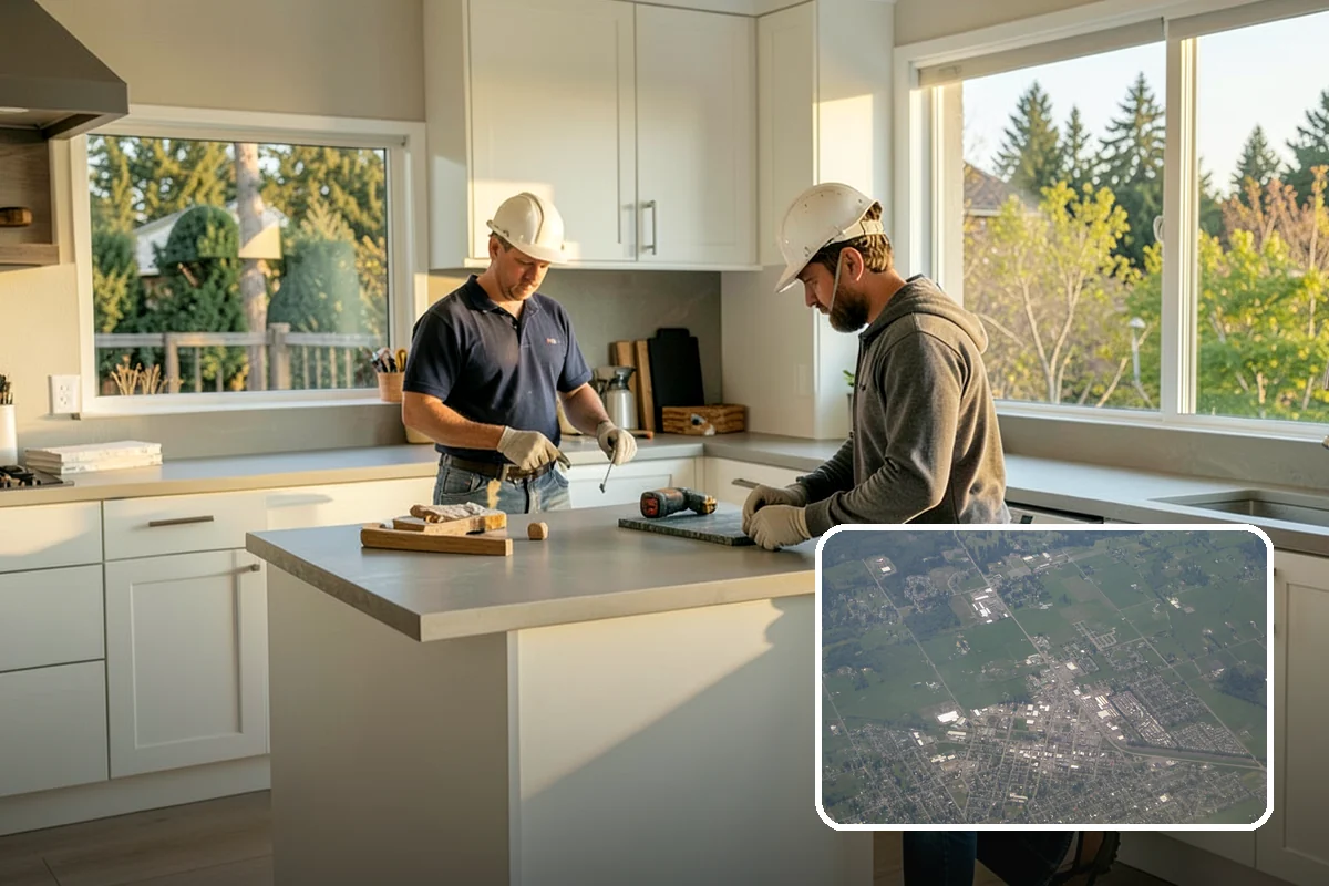 Entertainment Center Construction in Enumclaw, King County, WA - Organizes electronics and cabling