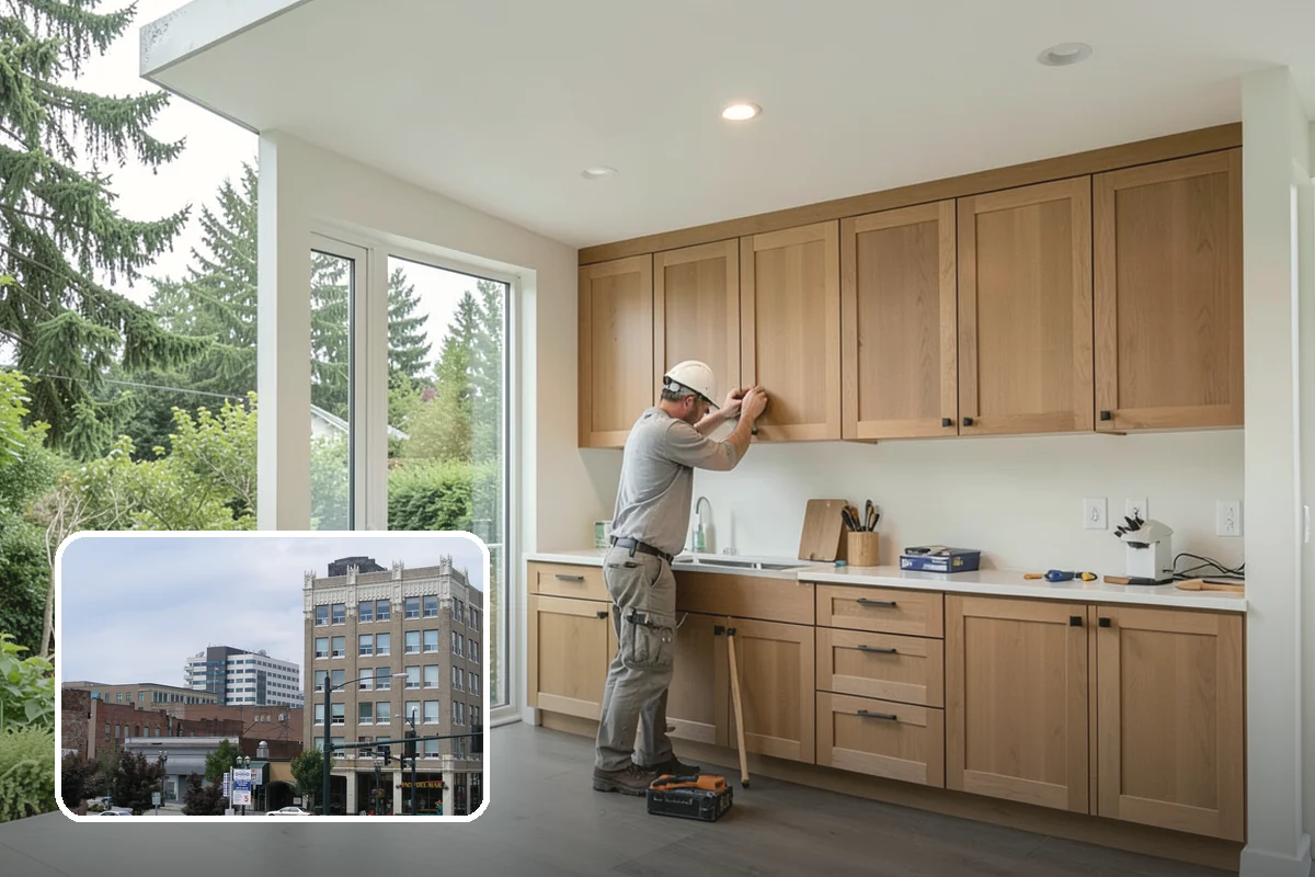 Entertainment Center Construction in Everett, Snohomish County, WA - Organizes electronics and cabling