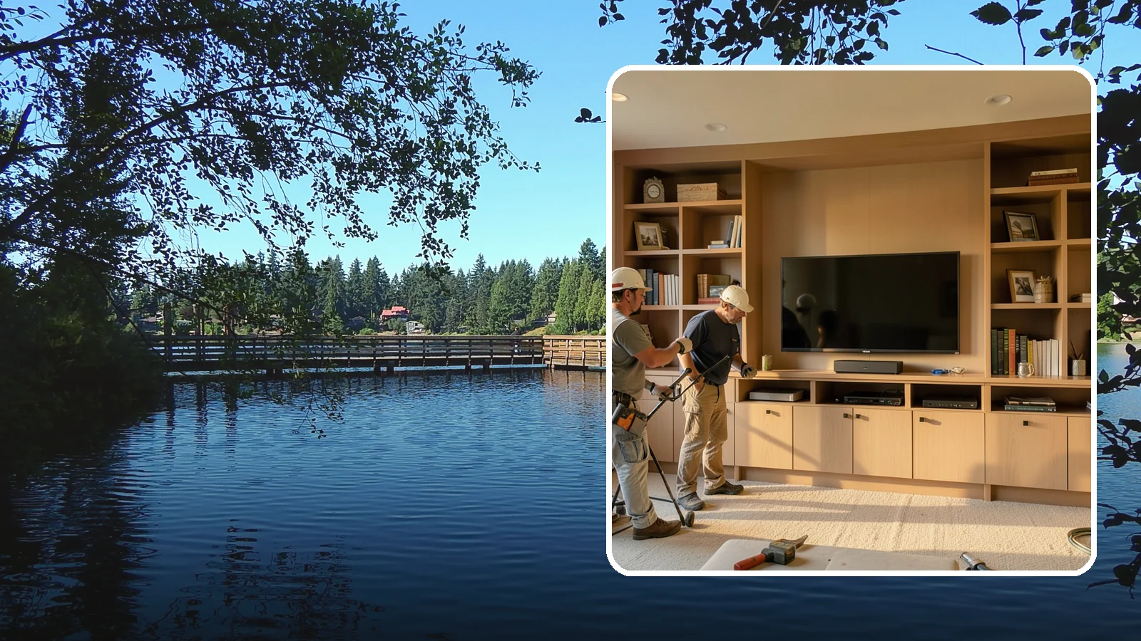 Entertainment Center Construction in Federal Way, King County, WA - Building a custom entertainment center or media wall tailored to your electronics and style.