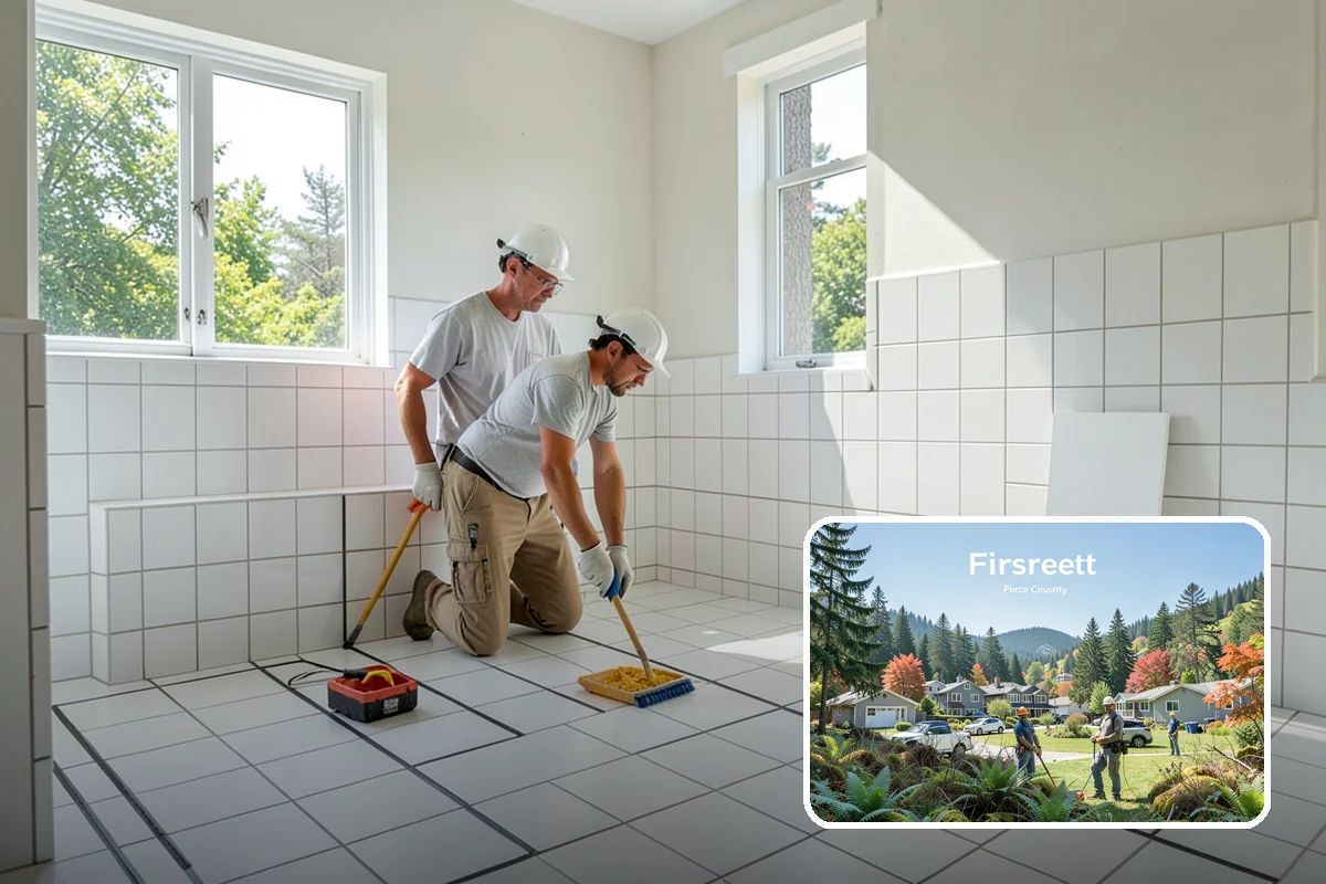 Entertainment Center Construction in Fircrest, Pierce County, WA - Organizes electronics and cabling