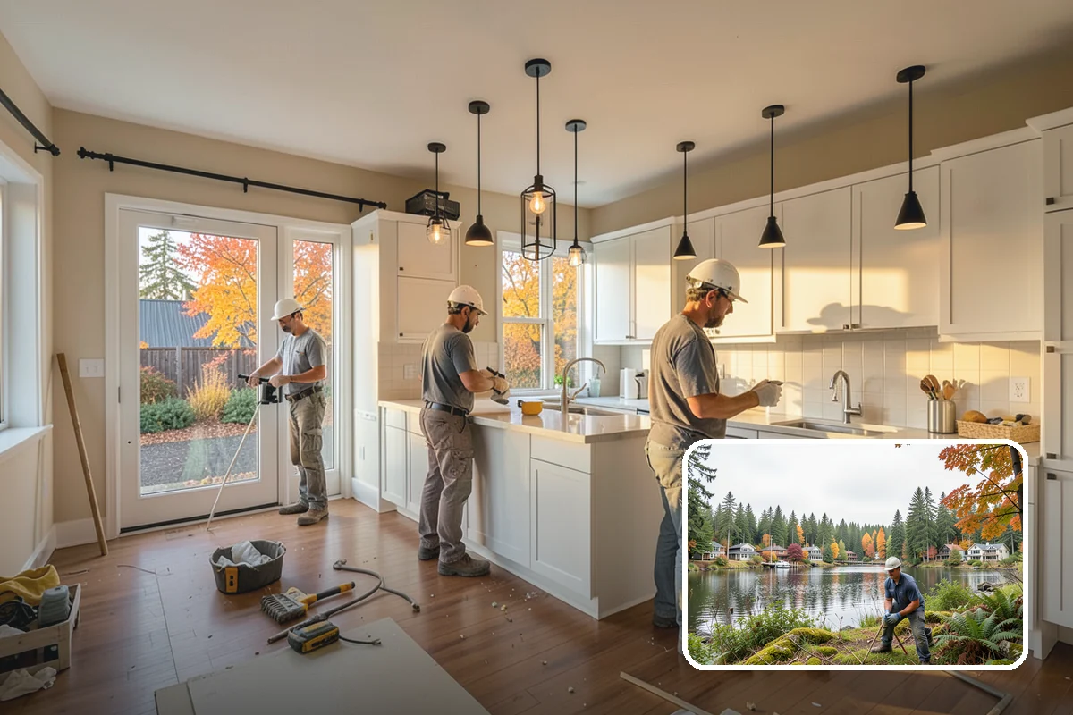 Entertainment Center Construction in La Conner, Skagit County, WA - Organizes electronics and cabling