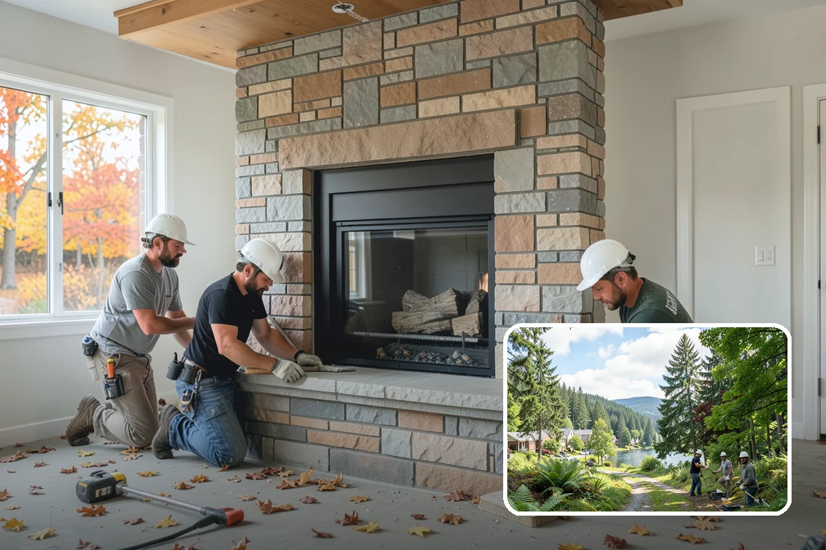 Entertainment Center Construction in Lake Forest Park, King County, WA - Organizes electronics and cabling