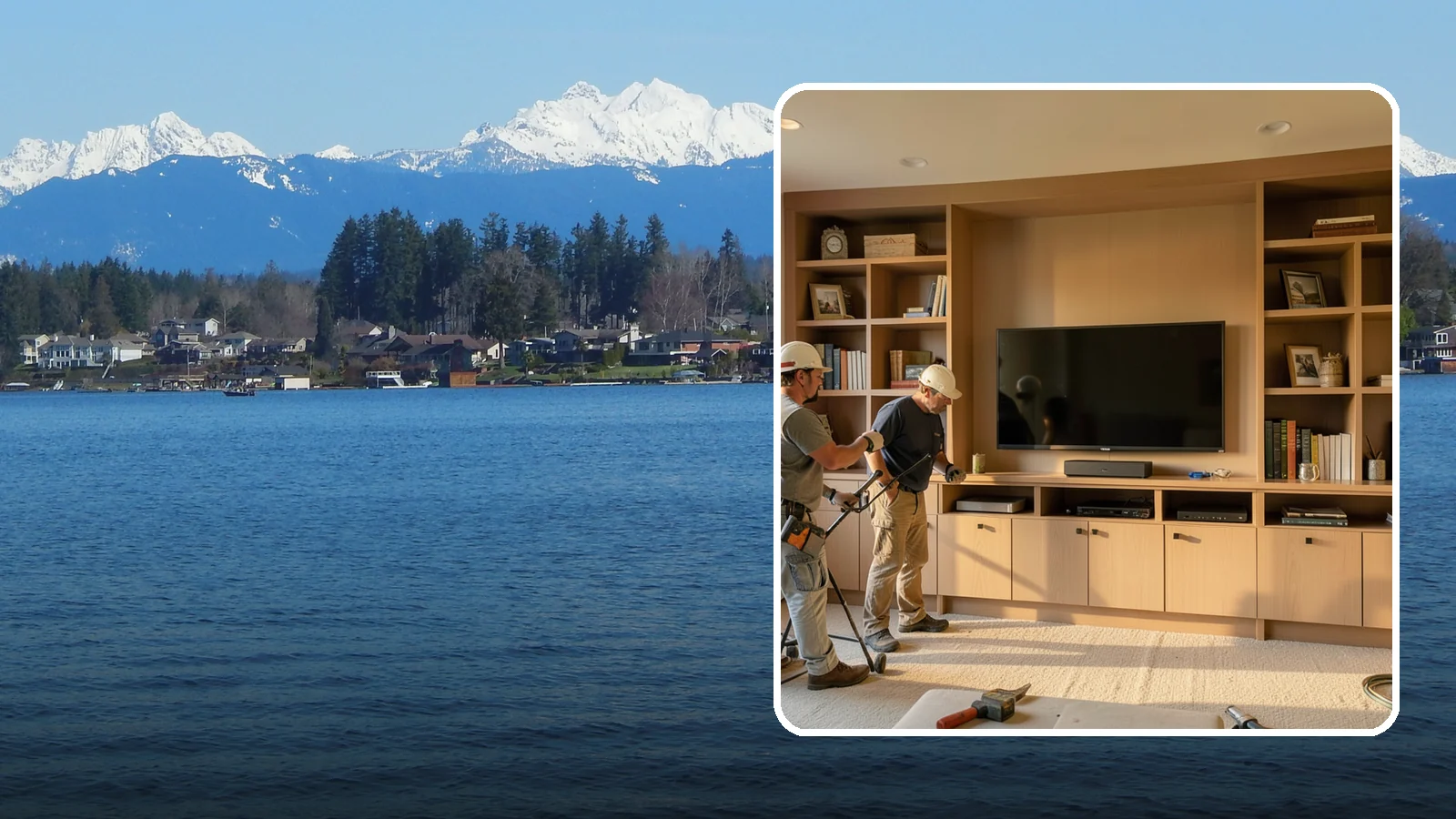 Entertainment Center Construction in Lake Stevens, Snohomish County, WA - Building a custom entertainment center or media wall tailored to your electronics and style.